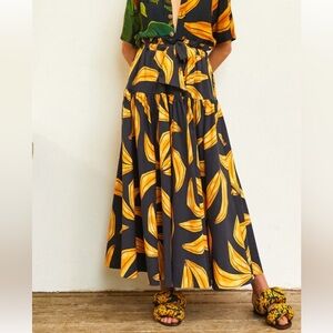 Farm Rio Maxi banana skirt size small, new without tags